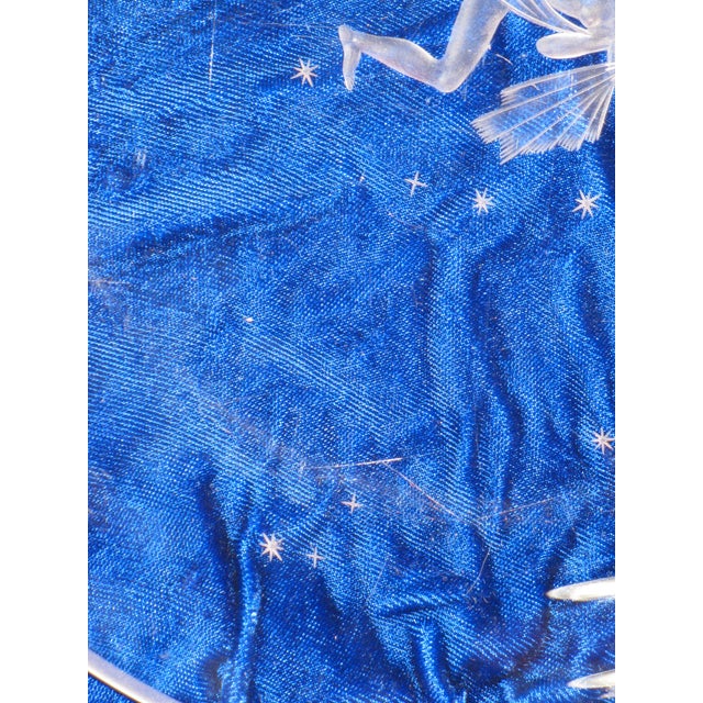 Glass Plate Art Nouveau Orrefors wheel Engraved Nude stars 1920's-30's Art Deco For Sale - Image 13 of 18