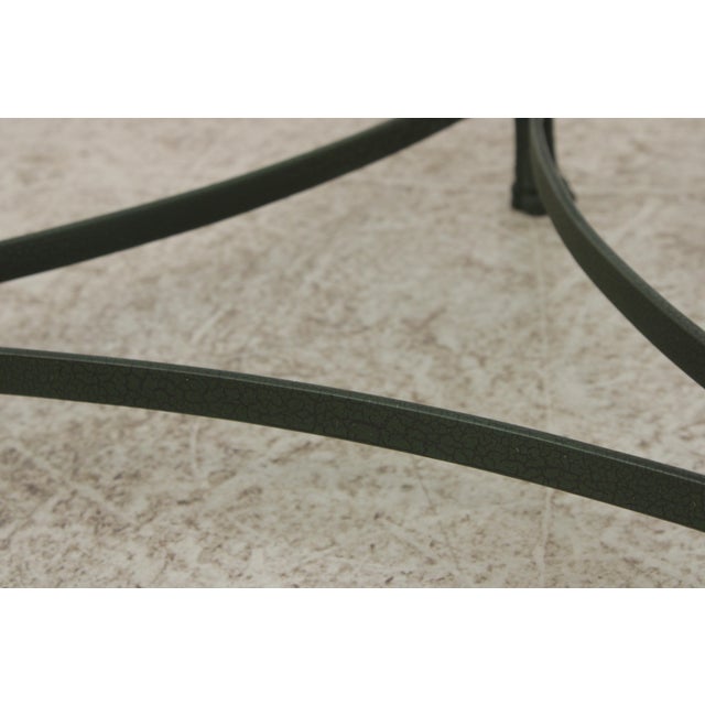 Metal Round Iron & Glass Coffee Table W. Lion Heads For Sale - Image 7 of 14