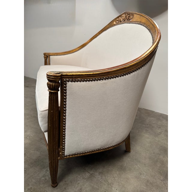 1930s Gilt Canape Settee, Attributed to Paul Follot Art Deco For Sale - Image 6 of 15