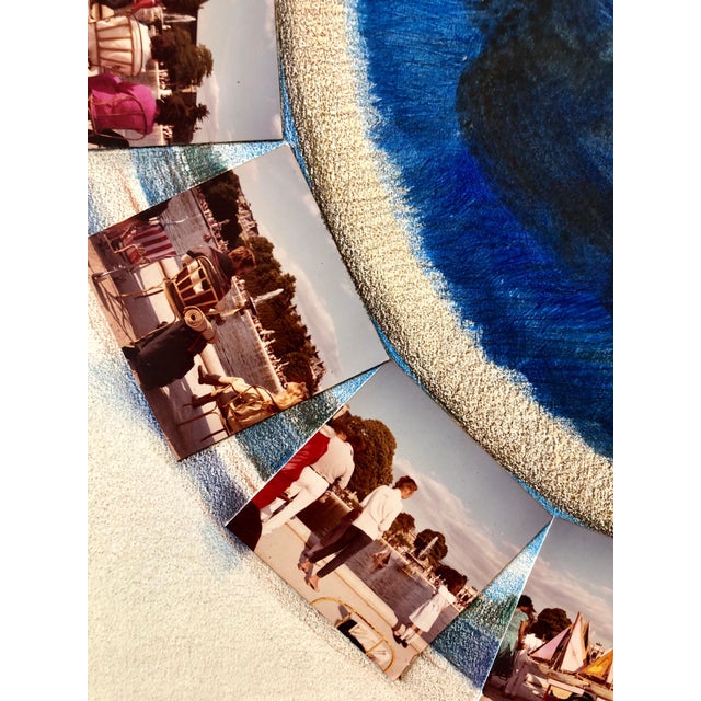 Blue Vera Simons, Afternoon in Tuileries Paris Boats Painting Photo Collage Photograph Assemblage, 1982 For Sale - Image 8 of 11