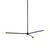 Metal Globe Chandelier 3, Black, 38.5in H, 3 Inch Glass Globes, by Research.Lighting, Modern, Minimal Hanging Light For Sale - Image 7 of 8