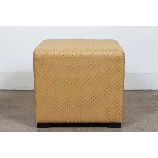 Late 20th Century Vintage Cube Upholstered Stools Moroccan Ottomans, Poufs - a Pair For Sale - Image 5 of 8