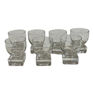 1970s Collection of Geometric Shot Glasses- Set of 7 For Sale