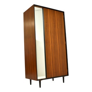 Vintage Walnut Wardrobe attributed to John & Sylvia Reid for Stag, 1950s For Sale