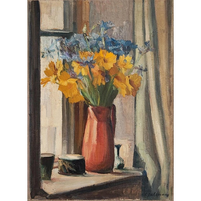 Louis Henri Salzmann, Nature morte, Oil on Canvas For Sale - Image 11 of 11