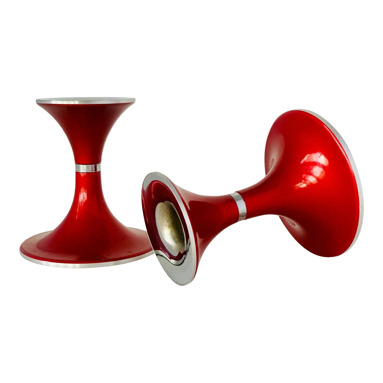 MidCentury Modern by Norway’s Bjørn Engø for Emalox, Red Enamel on
