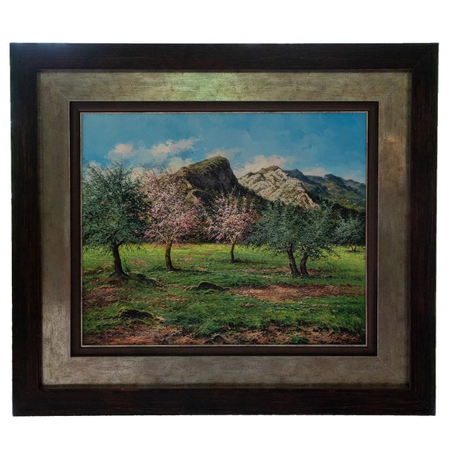 Almendros en Flor (Flowering Almond Trees) is an original oil on canvas by Spanish artist Jorge Carbonell, depicting a...
