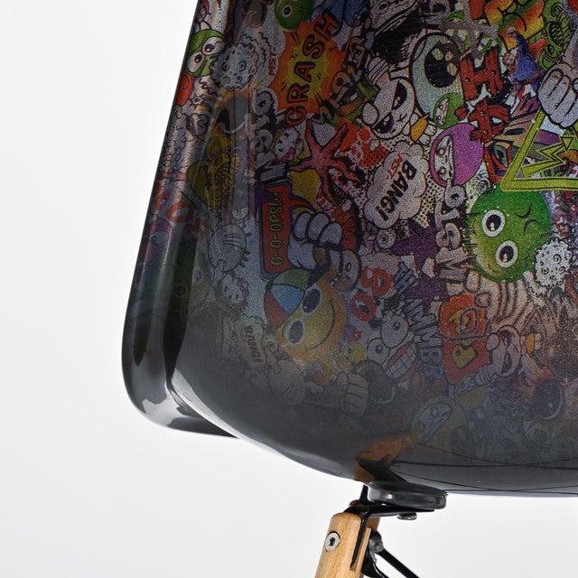 Black Eames Chair in Resin, 2000 For Sale - Image 14 of 16