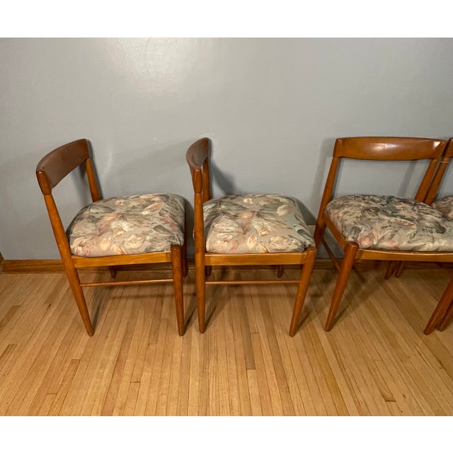 Mid-Century Modern Set of 4 Mid-Century Danish Teak Dining Chairs Attributed to P. Jeppesen for Grete Jalk (1960s) For Sale - Image 3 of 16