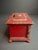 Antique Kenton Toys Cast Iron Radio Bank 1920s Small 3-Dial Safe Red Paint For Sale In Boston - Image 6 of 15