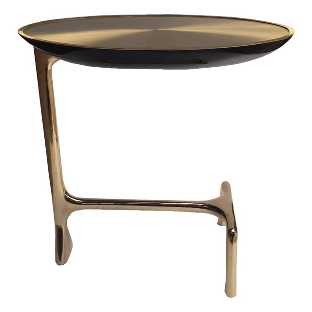 Starburst Brass Uovo Side Table For Sale