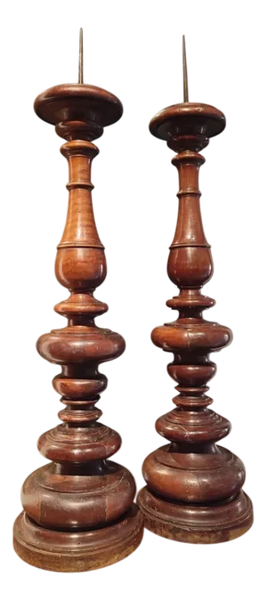 Tuscan Candlesticks, Late 16th Century, Set of 2