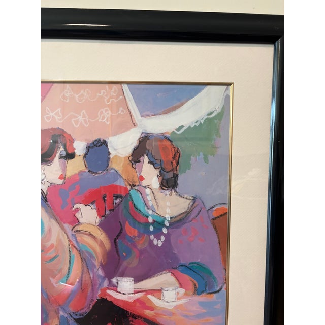 Vintage Framed Isaac Maimon Corner Cafe Figurative Lithograph Art For Sale - Image 12 of 16
