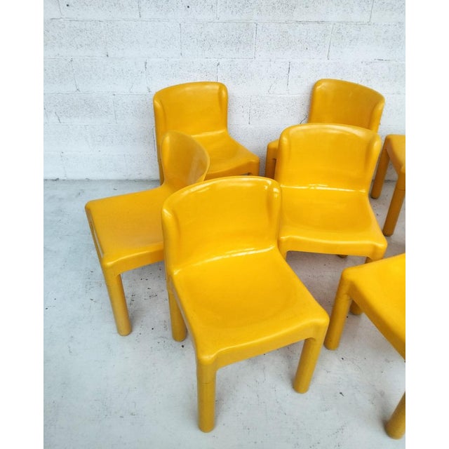 1970s Model 4875 Chairs by Carlo Bartoli for Kartell, 1970s, Set of 8 For Sale - Image 5 of 15