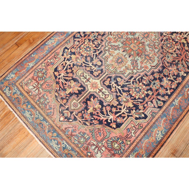 Early 20th Century Antique Persian Sarouk Fereghan Rug - 4'4" x 6'10" For Sale - Image 5 of 9