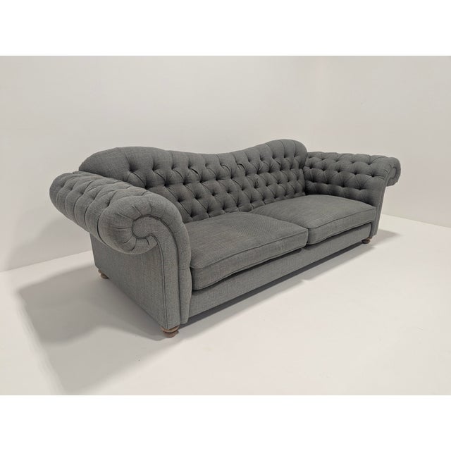 Large Vintage Chesterfield Sofa For Sale - Image 3 of 15