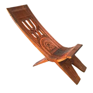 One of a Kind Runes Jarlin, Stargazer Vintage Campaign Lounge Chair Circa 1970’s