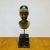 Mid-Century Modern Vintage Painted Wooden Bust on a Stand in the Style of Grödnertal, 1960s For Sale - Image 3 of 9