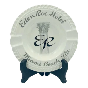 Mid 20th Century Eden Roc Hotel Miami Beach Ashtray Bowl Trinket Dish Ceramic Florida Item Information