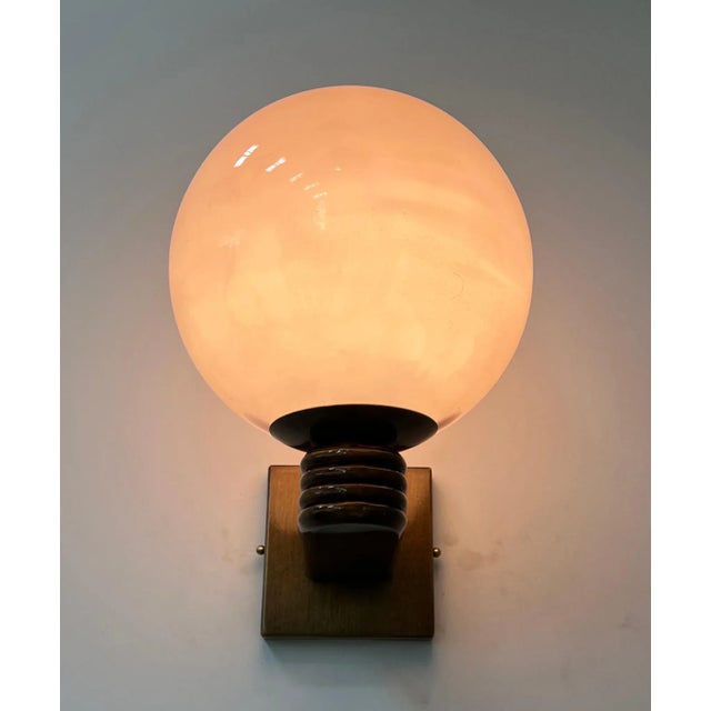 21st Century Bronzed and Opaque Coral Deco Sconce by Fabio Ltd For Sale - Image 9 of 10
