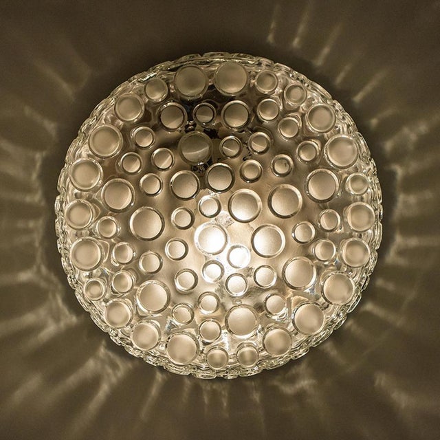 Textured Dots Glass Wall Light by Hillebrand, 1960s For Sale - Image 16 of 18