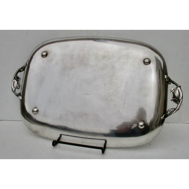Danish Modern SilverPlate Serving Tray For Sale - Image 4 of 8