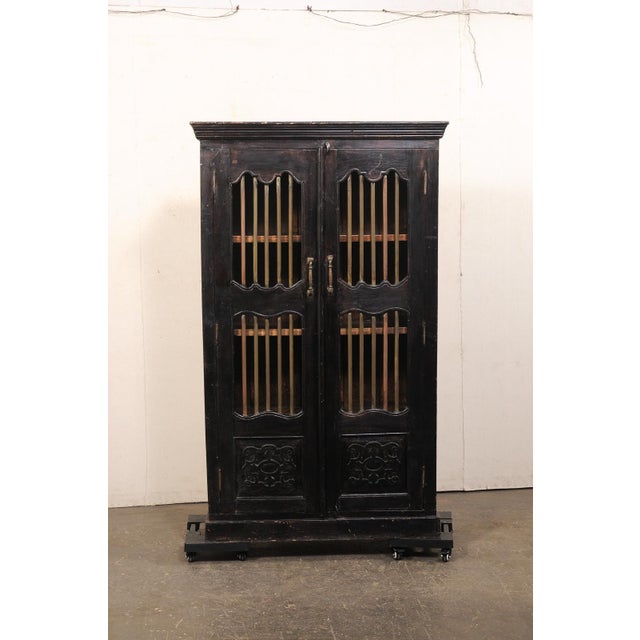 English Tall British Colonial Cabinet, Early 20th C For Sale - Image 3 of 12