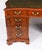Antique 20th Century Flame Mahogany Serpentine Partners Pedestal Desk, 1890s For Sale - Image 6 of 18
