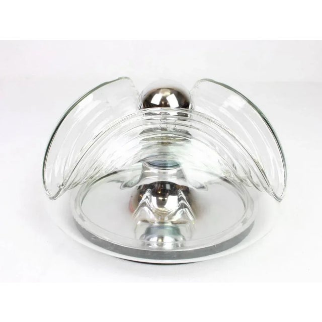 Glass Large Wall Sconce by Koch & Lowy for Peill & Putzler, Germany, 1970s For Sale - Image 7 of 8