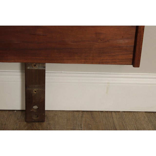 Mid Century Modern Walnut Twin-Size Headboard For Sale - Image 9 of 12
