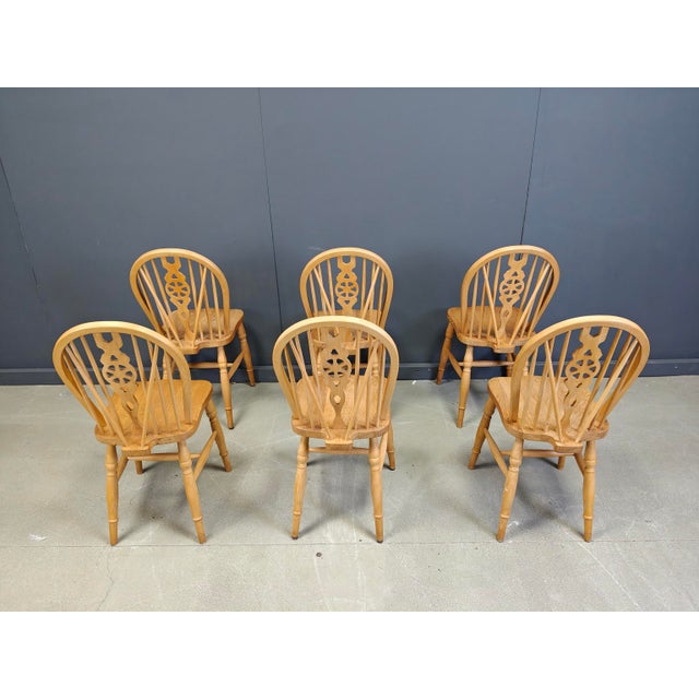 Wood Vintage Dining Chairs from Ercol, 1950s, Set of 6 For Sale - Image 7 of 14