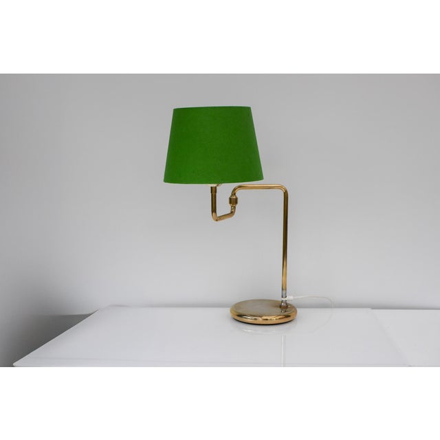 Metal Scandinavian Brass Swing Arm Table Lamp For Sale - Image 7 of 12