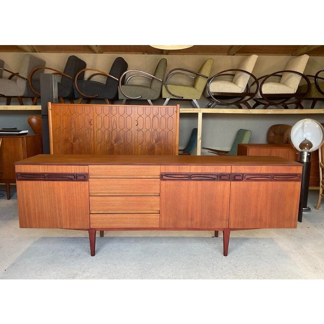 Mid-Century Modern Danish Style Teak Sideboard For Sale - Image 4 of 15
