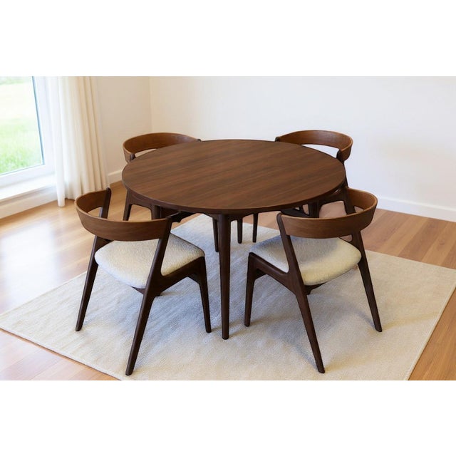 Danish Fire Chair in Teak and Light Bouclé Fabric, 1960s For Sale - Image 10 of 18