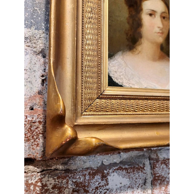 18th Century 18th Century Portrait of a Young Girl - Oil Painting C1780s For Sale - Image 5 of 7