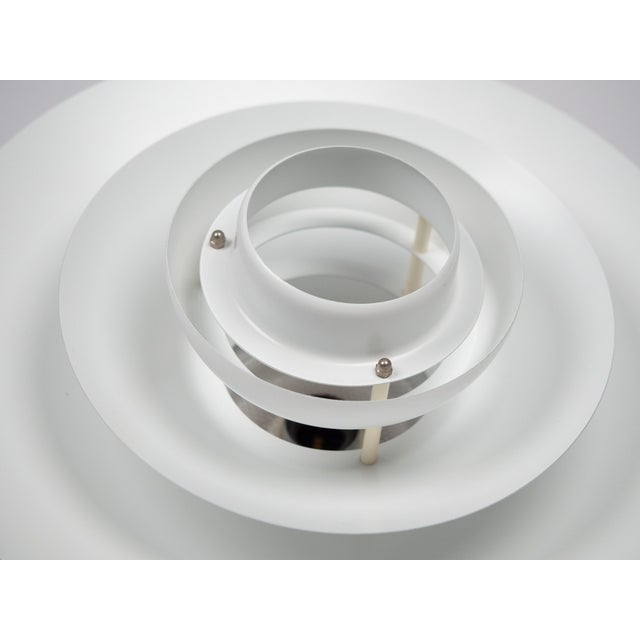 White Vintage Danish Sofie Pendant Lamp by Kurt Wiborg for Jeka, 1980s For Sale - Image 8 of 11