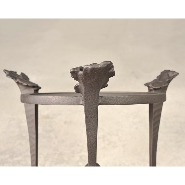 Michael Taylor Arcadia Bronzed Aluminum Garden Drinks Table For Sale - Image 15 of 18