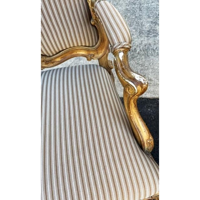 Mid 20th Century Nice Pair French Style Armchairs or Fauteuils For Sale - Image 5 of 18