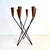 Danish Modern Teak & Metal Candelabra MCM Sculptural Candlestick Holder Luthje For Sale - Image 6 of 7