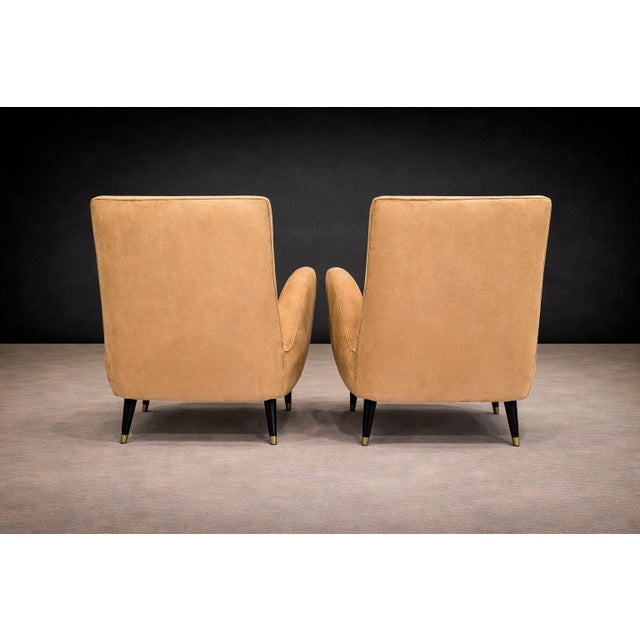 Wood Armchairs in Hardwood & Suede, Giuseppe Scapinelli, 1950s - Lot 544A For Sale - Image 7 of 11