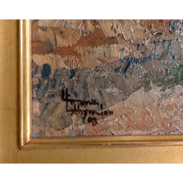 Mid-Century Impressionist Oil Painting of Forest Scene Landscape, Signed Illegibly For Sale - Image 12 of 15