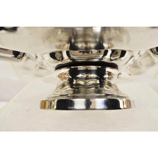 Vintage English Victorian Silver Plated Revolving Vegetable Serving Platter Tray For Sale - Image 9 of 12