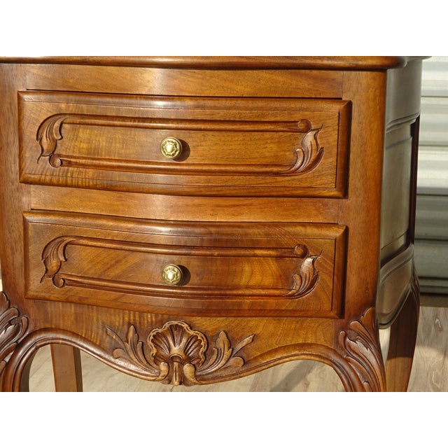 Louis Xv Bedside Table in Walnut, 1960s For Sale - Image 6 of 18