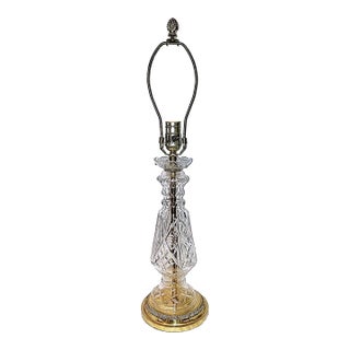Mid 20th Century Hollywood Regency Crystal Table Lamp For Sale