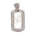 Early 21st Century John Hardy Silver Mother of Pearl and White Sapphire Naga Dog Tag Pendant For Sale - Image 5 of 11