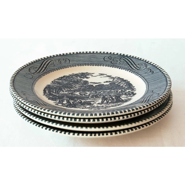 Mid 20th Century Currier & Bread and Butter Plates- Set of 4 For Sale In Los Angeles - Image 6 of 8