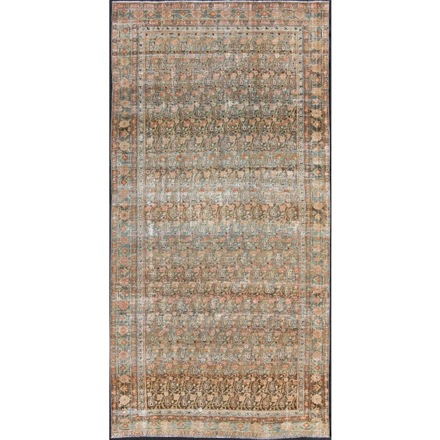 Antique Persian Malayer Rug With Allover Paisley Motifs in Warm Colorful Tones For Sale - Image 13 of 13
