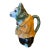 Antique French Majolica Fox Playing a Mandolin Pitcher For Sale