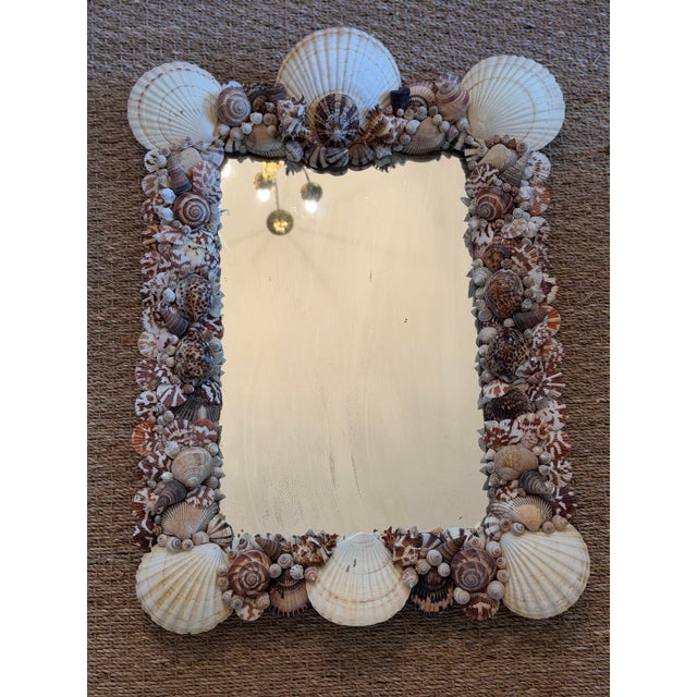 Antique Mirror With Shells For Sale In Charleston - Image 6 of 12