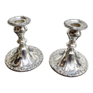 Gorham Sterling Silver Candlesticks- A Pair of 2 For Sale